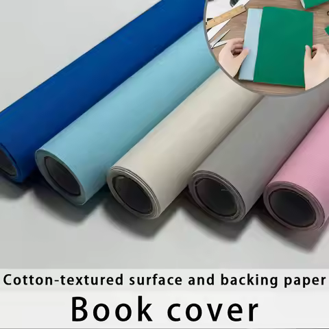 30x110cm Cotton Texture Book Cover Book Binding Fabric Cotton Surface Paper Backed for Book Photo Al