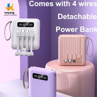 [SG Ready Stock] Power Bank Fast Charging Power Bank Cable Powerbank 20000 Mah 4 in 1