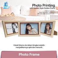 PHP Custom Photo Print 4 x 6 & Photo Frame Golden Korean Frame/