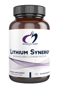 Designs for Health Lithium Synergy - 5mg Lithium Orotate with TMG + B12 Methylcobalamin - Bioavailab