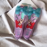 【ติดตามร้านค้าเพื่อรับคูปอง】Melissa Mel Ultragirl + Little Mermaid Infantil Girl Jelly Shoes Sandals Shoes Melissa Sandals Big Children Non-slip