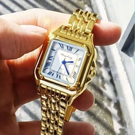 Luxury Branded Women Watches 2025 Simple Square Roman Calendar Women Quartz Watch Fashion Stainless 