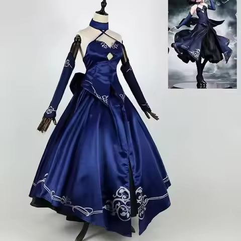 Fate Stay Night Anime Cosplay Costume Altria Pendragon Alter Saber Full Dress Uniform Outfit for Hal