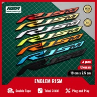 NSA 2PCS EMBLEM R15M LOGO R15 NOT A STICKER R15M ACCESSORIES R15M EMBLEM YAMAHA R15M VARIATION YAMAH