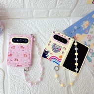Cute Cartoon Phone Case For Huawei Pura X Max Pura x max PuraX Max 5G With Chain Fashion Shockproof 