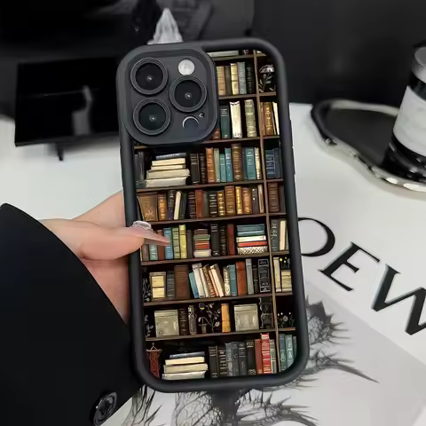 Book Shelf Creative Pattern Phone Case For Xiaomi Redmi 15 14C 13 13C 12 12C K50 K40 10C 10 9T 9C K3