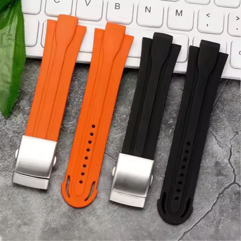 High Quality 24*12 mm Lug End Rubber Waterproof Clock Tape for Oris Diving 7730man Pulse Tape Silico