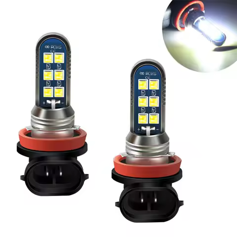 Car LED Fog Lights Bulbs Canbus H1 H3 H7 H8 H11 880 881 9005 HB3 9006 HB4 12V 6000K 14W 1600LM 3030/