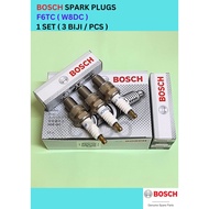 [ 1 SET = 3 PCS ] F6TC W8DC BP5ES BP6ES >>> 100% GENUINE BOSCH Spark Plug Perodua Kancil 660 / 850 (