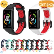 TAMAKO Strap Buckle Two-Color Breathable Replacement for Huawei Band 6 Honor Band 6