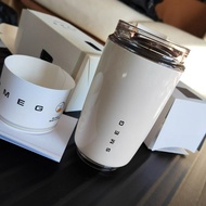 SMEG Accompanying Cup Milk White Coffee Cup Portable Stainless Steel Leak proof Hot and Cold Insulat