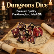 Dice 7pcs D&D Dungeons Kids Toys Educational for Game Polyhedral Sandaro Dragons