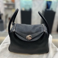 愛馬仕Lindy26黑銀