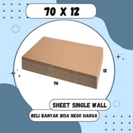 70x12 Sheet Cardboard 60x12/ 50x12/ 40x12 Plain Sheet Single Wall Packing Brown Cardboard Color Pack
