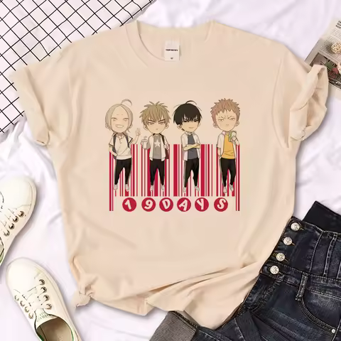 19 Days Tee men Japanese Y2K comic Tee boy anime clothes