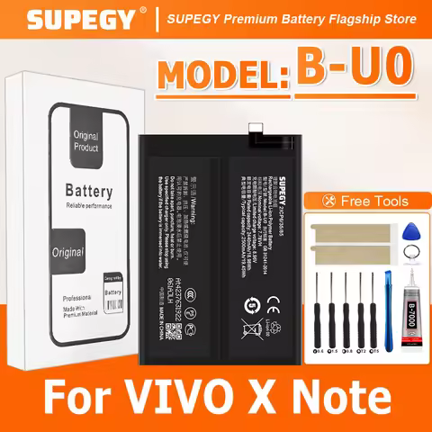 SUPEGY 100% New High Quality B-U0 Battery For VIVO X Note Bateria+ Free Tools