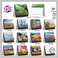 Year 2025 Table Calendar Desktop Flip Calendar Desk Kalendar Meja Public Holiday Different Pictures