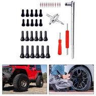 Comprehensive 46pcs Tool Kit for Car Tire Valve Replacement and Repairs