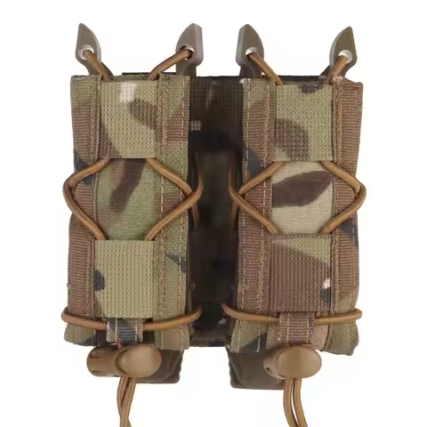 Tactical 9mm/.40 Pistol Double Stack Magazine Pouch Molle Mag Holster for 45acp Glock S&W M&P SIG H&