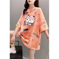 [Plus Size] (40-150kg)220斤大码女装胖MM短袖T恤特大码230斤夏季300斤加肥加大上衣巢 bigsize Oversize Large