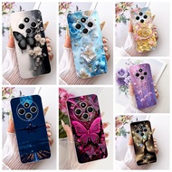 Clear Casing For Redmi 14C Cover Case Cute Fashion Butterfly 2D Painted Phone Case 2411DRN47C 2409BR