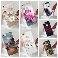 VIVO 1718 1716 V7 V7 Plus Case Lovely Pattern Transparent Soft Silicone TPU Back Cover Phone Case VIVO V 7 V7+ Casing