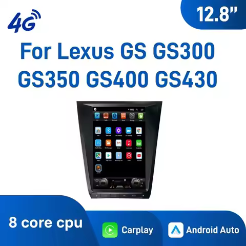 12.8 Inch Android Car Navigation for Lexus GS GS300 GS350 GS400 GS430, Plug and Play, Wireless CarPl