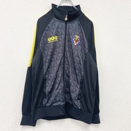 古著維拉雷亞爾足球俱樂部運動外套/球衣，黑色，XL碼