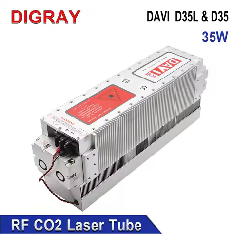 DIGRAY DAVI 35W Co2 RF Laser Module D35 D35L 10.6um Laser Source Co2 Metal Laser Tube for Engraving 