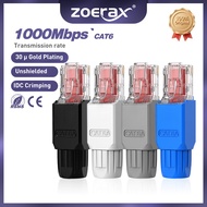 ZoeRax 1PCS RJ45 CAT6A CAT6 CAT5E Connector, ZoeRax Tool Free Ethernet Termination Plugs, 23AWG to 2