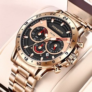 LIGE 2022 FOXBOX Men's Watch Top Luxury Brand Men's Stainless Steel Waterproof Watch Men's Quartz Clock