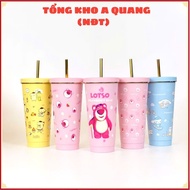 LOTSO BEAR BOTTLE 750ML Thermal Cup 750ML Cartoon Pattern Free 3 accessories. Thermal cup-MA: COCGUN