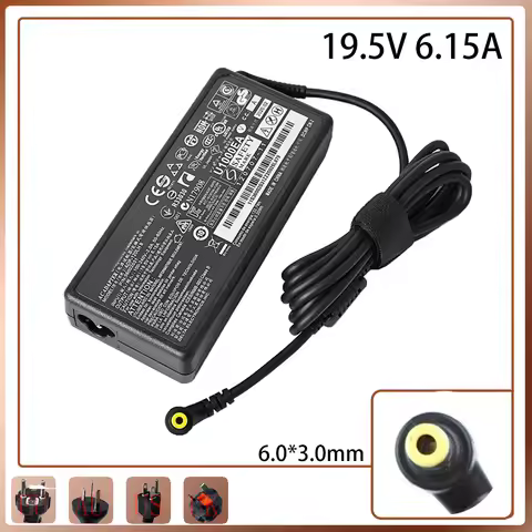 19.5V 6.15A 120W 6.3*3.0mm AC Adapter Power Supply Laptop Charger For Lenovo B305 C340 B300 Y470 Y46