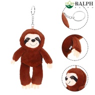 RALPH Sloth Small Pendant, Stuffed Animals Simulation Plush Sloth Keychain, Kids Toy Big Eyes Bag Ch