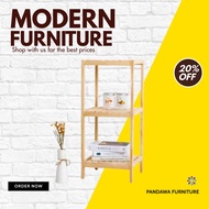 KAYU 3 tier Wooden shelf / Wooden shelf / Wooden shelf / multipurpose shelf / flower shelf