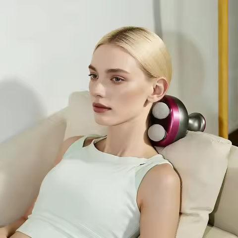 4-Head Fascial Massager ,Mini Electric Massager,Mini Fascia Gun, Household Fully Automatic Muscle Re