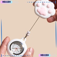 HECCEH Retractable Watch Brooch, Gift Lovely Nurse Pocket Watches,  Cat  Colourful Cute Doctor Badge