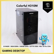 E.Supercase W1201 Colorful H310M Intel i5-9400F 8GB RAM 240GB SATA SSD GT710 2GB Win 10 Pro Used Cus