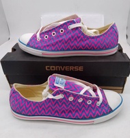 CONVERSE320: C1DTD1ZE1APIB ชมพูลายน้ำเงิน ราคาป้าย 1250 ลด 40% เหลือคู่ละ 750 บาท