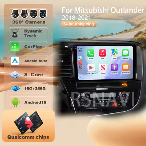 For Mitsubishi Outlander 3 GF0W GG0W 2018 - 2021 Car Radio Multimedia Video WIFI Player steering whe