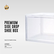 Side Opening AJ Yeezy Stackable Sneakers Shoe Storage Box - High Quality | Big Capacity | Shoe Rack Cabinet