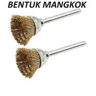 Sikat kawat mini mata bor sikat mini brush sikat mini grinder mangkok kuning