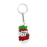 Teen Friendly 67 Meme Keychain with Modern 67 Print and Practical Carry Function