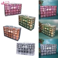 Abbraccia 100pcs Christmas Tree Baubles 3/4/6cm Hanging Baubles with Lanyard Shatterproof Baubles fo