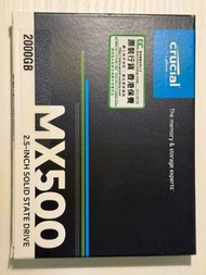 全新 Crucial 美光 MX500 2TB (2000GB) 2.5吋 SATA SSD 固態硬碟