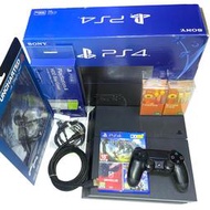 缺貨【PS4主機】☆ 黑色9成新 1207A 500G極致黑 台灣公司貨＋原廠蓋＋地平線駕駛俱樂部 ☆【中古二手】台中星