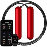 Tangram Factory Smart Rope - LED Jump Rope that communicates with your smartphone - See your jump count in mid-air - Track calories burned, workout times - Fitness Tracker