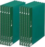 Plus Clear File Super Economy 10 Pockets A4 Vertical Green 10 Books FC-121EL 88-413 x 10