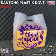 Plastik Bento 4 Sekat isi 50 Kantong Dove muat Box Nasi 18x18 + Dus Snack Ultah Syukuran Ulang Tahun