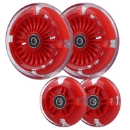 120mm 80mm Led Light Up Scooter Replacement Wheels - White Flashing- Compatible with Micro Mini, Max